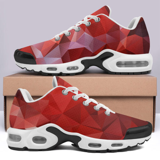 Polygonal Red Geometric Cushion Air Sneakers - Image 3