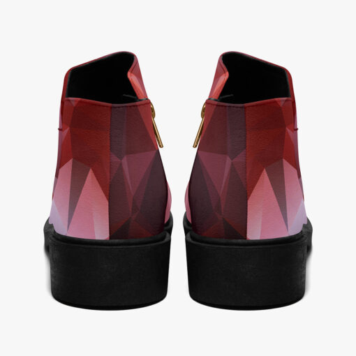 Polygonal Red Geometric Fashion Boots - Image 6