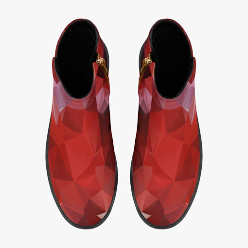 Polygonal Red Geometric Fashion Boots - Image 7