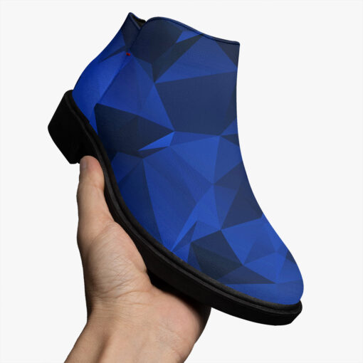 Polygonal Blue Geometric Fashion Boots - Image 3