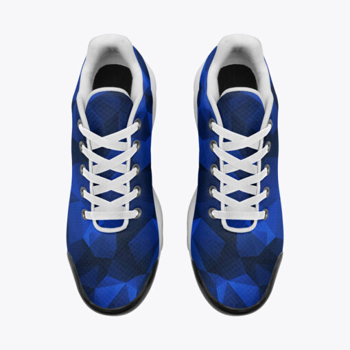 Polygonal Blue Geometric Cushion Air Sneakers - Image 6