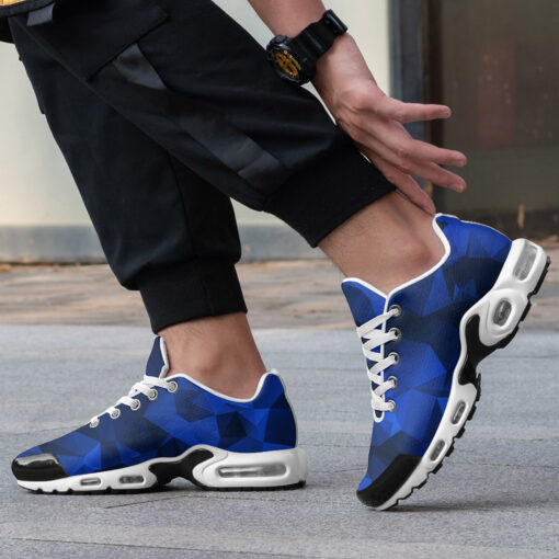 Polygonal Blue Geometric Cushion Air Sneakers - Image 2