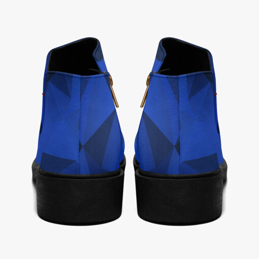 Polygonal Blue Geometric Fashion Boots - Image 6