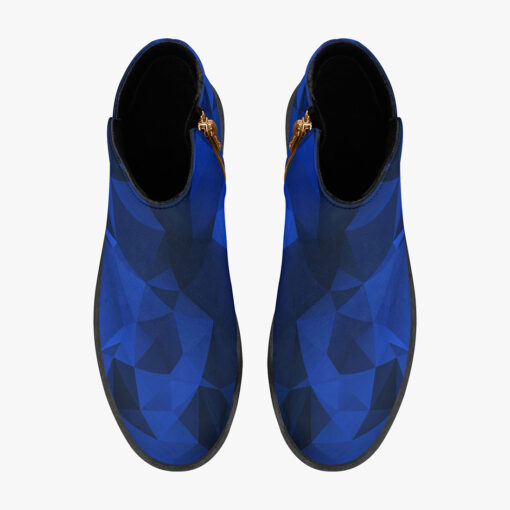 Polygonal Blue Geometric Fashion Boots - Image 7