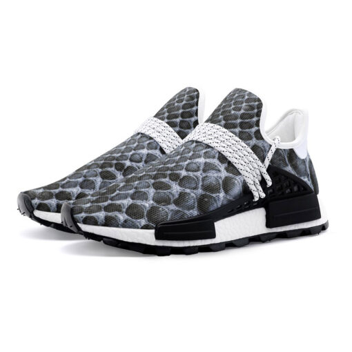 Gray Snake Ornament Mesh Sneakers - Image 2