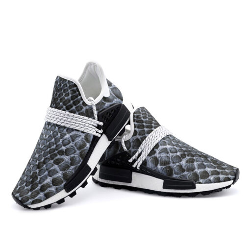 Gray Snake Ornament Mesh Sneakers