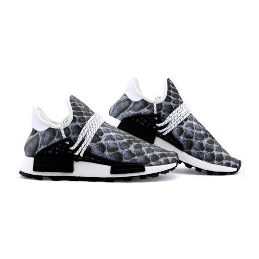 Gray Snake Ornament Mesh Sneakers - Image 3