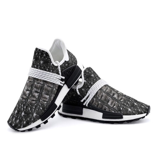 Alligator Texture Print Mesh Sneakers