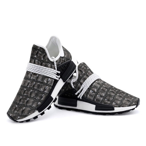 Alligator Texture Print Mesh Sneakers