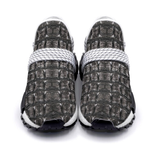 Alligator Texture Print Mesh Sneakers - Image 4