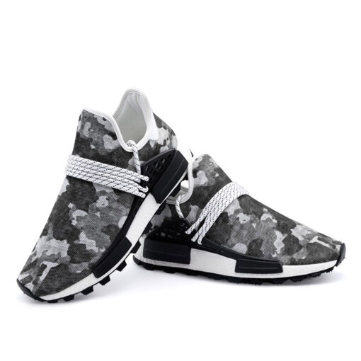 Black Gray Camouflage Mesh Sneakers