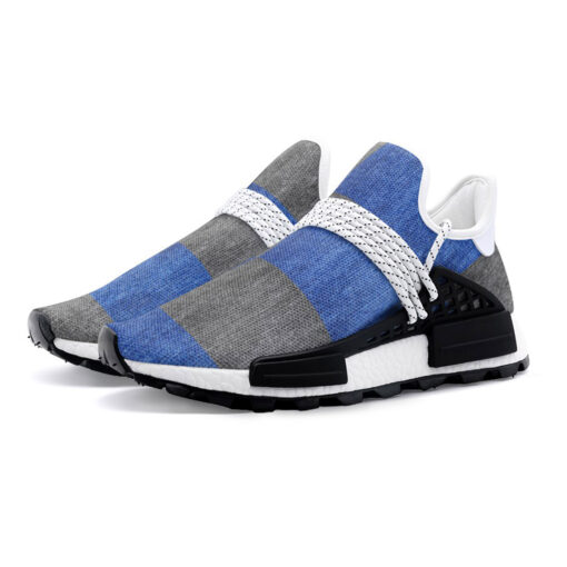 Denim Patchwork Mesh Sneakers - Image 2