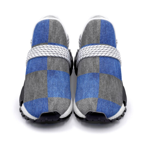 Denim Patchwork Mesh Sneakers - Image 4