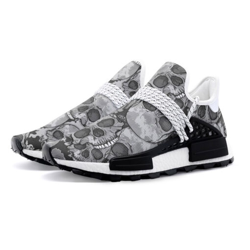 Gray Skulls Camouflage Mesh Sneakers - Image 2