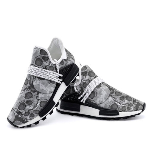 Gray Skulls Camouflage Mesh Sneakers