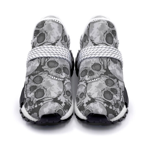 Gray Skulls Camouflage Mesh Sneakers - Image 4