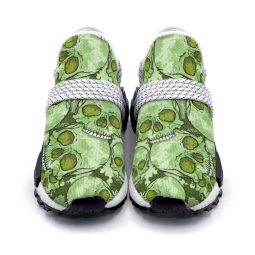 Green Skulls Camouflage Mesh Sneakers - Image 4