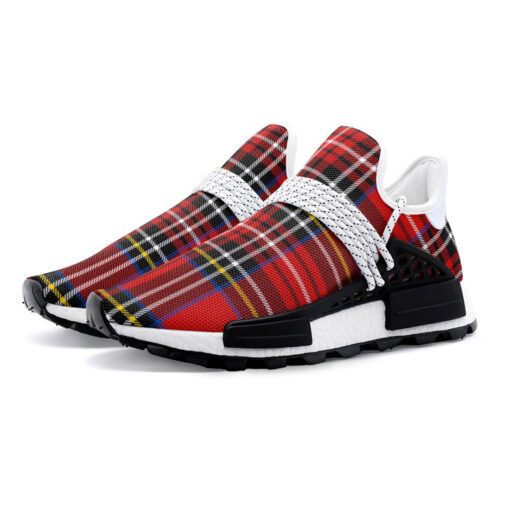 Classic Red Tartan Mesh Sneakers - Image 2