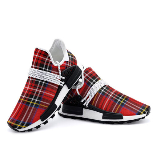 Classic Red Tartan Mesh Sneakers