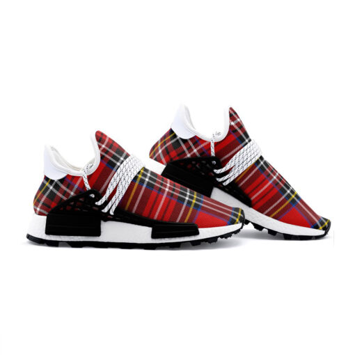 Classic Red Tartan Mesh Sneakers - Image 3