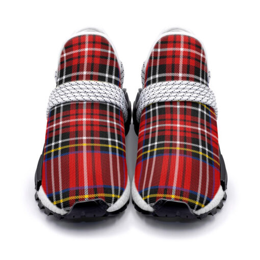 Classic Red Tartan Mesh Sneakers - Image 4