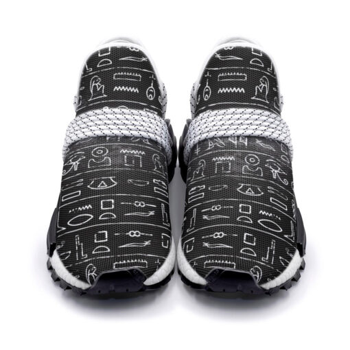 Egyptian Hieroglyphs Mesh Sneakers - Image 4