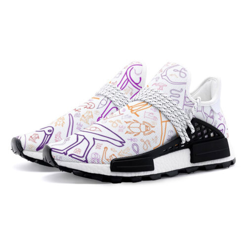 Colorful Egyptian Hieroglyphics Mesh Sneakers - Image 2