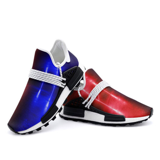 Red Blue Sci-Fi Neon Light Mesh Sneakers