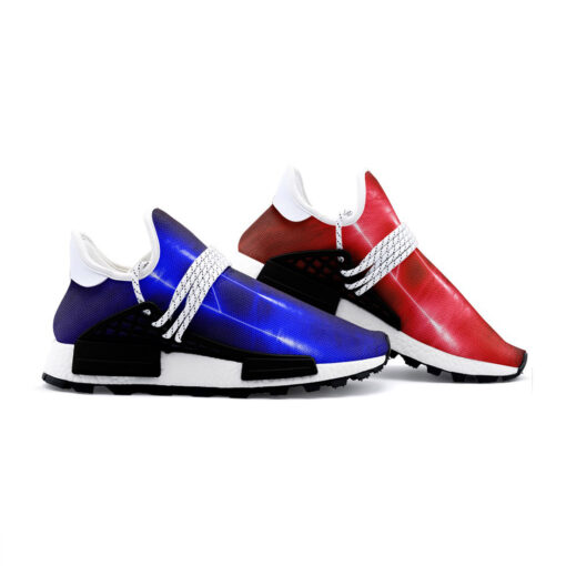 Red Blue Sci-Fi Neon Light Mesh Sneakers - Image 3