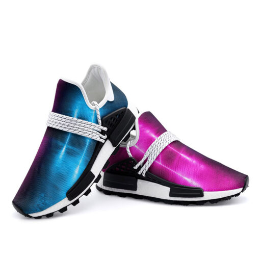 Pink Blue Sci-Fi Neon Light Mesh Sneakers