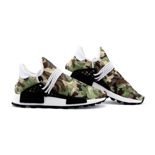 Crumpled Fabric Folds Camouflage Mesh Sneakers - Image 3